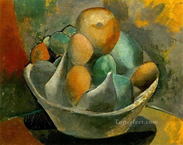 Compotier and fruit 1908 cubism Pablo Picasso Oil Paintings